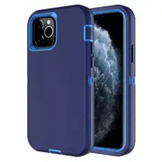 Apple iPhone 11 Pro Case Drop Resistant Defender Tradies Heavy Duty Rugged Shockproof Tough Cover (Navy Blue /Blue)