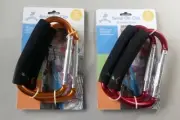 2 Pcs Goldbug Snap On Clip Jumbo Hook Shopping Trolley Pram Aluminium RED YELLOW