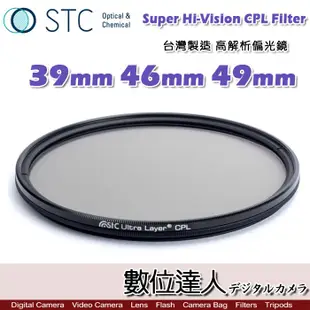 【數位達人】STC Super Hi-Vision CPL Filter 高解析偏光鏡 39mm 46mm 49mm