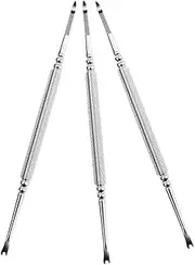 IWOWHERO Nail Art Tools Set 3pcs Kit Cuticle Remover Forks Perfect for Manicure