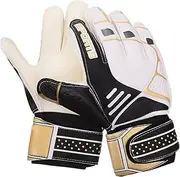 YARNOW 1 Pair Football Goalkeeper Gloves Anti-Slide Training Gloves Soccer Match Supply Boys and Girls Size 7 Black Sturdy