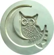 Owl in Crescent Moon 1" diameter Wax Seal Stamp head, so cute!