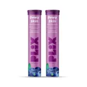 Plix Hyaluronic Acid + Superfoods Effervescent Fine Lines Wrinkles - Pack Of 2