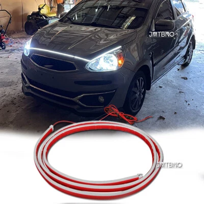 71"180cm Car Hood Light LED Strip Light White DRL Flexible For Mitsubishi Mirage (for: Mitsubishi)