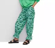 Diane von Furstenberg DVF x Target New Utility Jazz Dot Green Cargo Pants XS NWT