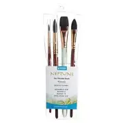 Artist Brush Neptune Series 4750 - 4-Piece Synthetic Squirrel Watercolor Paint B