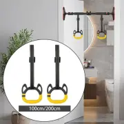 Gymnastics Rings Pull up Exercise Rings Bar Attachment Home Nonslip Handle