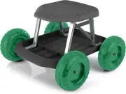 82-VY021 Cart Rolling Stool with Wheels Seat, and Tool Tray for Weeding, Plantin