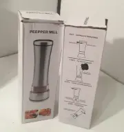 Peepper Mill Big premium manual stainless steel & glass salt and pepper grinder