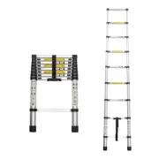 Telescoping Ladder 8.5FT, Aluminum Alloy Folding Ladder Portable Multi-Purpose