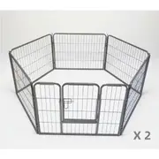 YES4PETS 2 X 6 Panel 60 cm Heavy Duty Pet Dog Puppy Cat Rabbit Exercise Playpen Fence