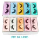 10 Pairs False Eyelashes Wispy 3D Reusable Individual Lashes For Makeup Tool NEW
