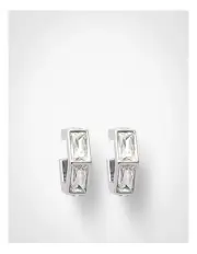 [Witchery] Demi Hoop Earrings in Dark Silver