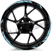 for YZF R6 R3 R1 R15 XJ6 fz8 Mt125 Mt07 Mt09 MT 10 Motorcycle Wheel Rim Sticker Decal Accessories Waterproof Stripe Tape (Color : 17 Inch 01212)