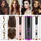 Portable USB Rechargeable Auto Rotating Cordless Hair Curler Curling Iron Wand