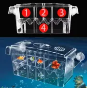 Aquarium Breeding Incubator Isolation Box Double Layer 4 Rooms Transparent H62A