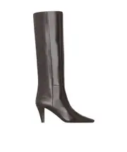 Saint Laurent Jill Pointed-Toe Boots 38.5,37,39 dark chocolate