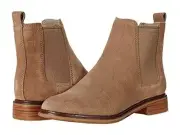 Clarks Clarkdale Arlo Womens- Tan Croc Slip On Leather Ankle Boots NEW 6.5 M
