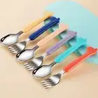 1 Set Children Feeding Sets with Storage Case Educational Toddler Dinnerware