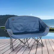 CAMPING CHAIR OUTDOOR FOLDING DOUBLE CHAIRS SEATS LAWN BEACH FOLD NEW 1590025