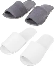 Ipetboom Quality Material Slippers 2 Pairs Men's Lightweight Portable Folding for Travel Home Hotel