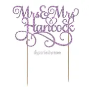 Cake Topper - Love - 20+ Colours - NEXT DAY POST - Wedding - Mr & Mrs Name