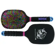 64PC Professional Choice Tail Tamer Mane And Tail Rainbow Bristles Paddle Brush