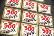 Vintage Cook’s 500 Ale Race Car Beer bottle Labels Checkered Flag Lot of 11 NOS