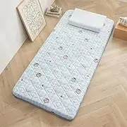 WEQOJKSHLL Floor Mattress Single/Double Foldable Futon Mattress, Roll Up Foldable Mattress, Portable Sleeping Mattress for Floor Guest Bed Sofa, Student Dormitory Bed,2,150x200cm