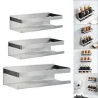 Wall Mounted Spice Rack, Stainless Steel Seasoning Rack, Storage Shelf Kitchen