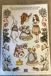 Shackman Alice In Wonderland And White Rabbit Paper Doll And Clothes Set #Shk-26