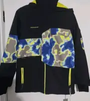 Obermeyer Teens Axel Jacket Thermal Shock Black Yellow Size Large (14-16) NWT