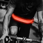 Led Running Waist Belt with USB Rechargeable, High Visibility Reflective Glowing Exterior, Flashing Safety Light Belt for Runners, Joggers, Walkers, Pet Owners, Cyclists