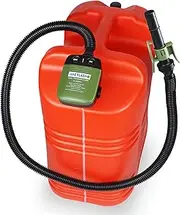 AETLEEMO Automatic Fuel Transfer Pump with Auto-Stop Sensor(2.4 GPM), Flexible Intake Hose Fits Most Irregular Gas Cans for Gasoline Diesel Kerosene & More-Green