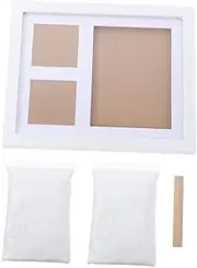 Kisangel 1 Set Newborn Footprint and Handprint Keepsake Kit Milestone Picture Frame Special Parents Unique to Record Cherished Memories