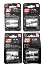Grip Rite Fittings GRF38FPD 3/8" Industrial Plug-1/4" Male NPT Lot of 4-2 Packs