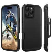 For iPhone 16/15 Pro Max Rugged Shockproof Case Cover/Belt Clip Fits Otterbox