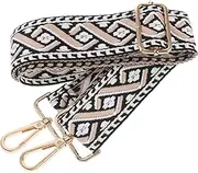 [Levemolo] Messenger Bag Strap Handbag Tote Bag Guitar Purse Guitar Strap Long Purse Strap Adjustable Strap Wide Replacements Strap Crossbody Strap Polyester Black