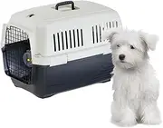 Ferplast Cat Carrier Clipper 3, IATA Approved Travel Crate, Pet Carrier for Small Dogs and Cats max 15 Kg, for Car Travel, Airline, Train, 64 x 43 x h 43 cm, Steel Door, Secure Closure