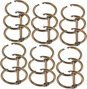 Amosfun 6pcs Metal Binder Buckles for Office Organisation Binder Clips Book Clip Rings