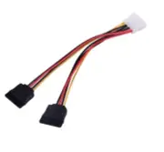 15x 4 Pin Molex IDE to 2 Serial ATA Hard Driver Power Cable SATA Y Splitter Dual