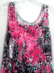 Women's 2X Casual Sleep Dress Sleepless Tie Dye Leopard Print Nightgown Pink