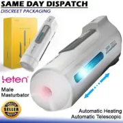 Leten Auto Thrusting Male Masturbator Heating Piston Stroker Pussy Men Sex Toy