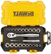 DEWALT Combination Socket Set 1/2 In. Drive Storage Case (23-Piece) Home Repair