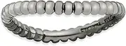 [Stackable Expressions] 2.25mm 925 Sterling Silver Stackable Polished Black Plate Wave Ring Size 6-Stackable-Ring for Women