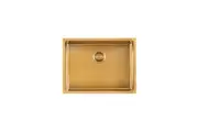 AGUZZO Stainless Steel Kitchen and Laundry Sink - 600mm Single Bowl - Brushed Gold - Top/Under Mount