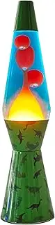 Heritage Kids Dinosaur Printed Base Liquid Volcano Novelty Motion Lamp, 16" H x 4.4" W