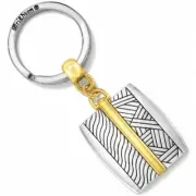 NWT Brighton ACOMA Gold Silver Key Fob Chain Ring MSRP $28