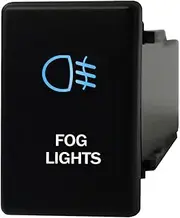 12V 3A ON-OFF Push button Switch for Isuzu DMAX D-Max (09/2020~) MUX MU-X (07/2021~) Mazda BT50 BT-50 (10/2020~) 3rd Gen. FOG LIGHTS LIGHT BLUE WHITE