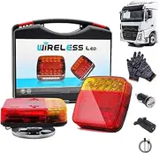 Wireless Trailer Lights Magnetic, 2025 Upgraded Wireless Trailer Lights Kit, Multiple Functions Magnetic Wire less Tail Lights Kit for Trailers,Trucks, Boat, RV, Vehicle (1pc)